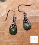 Indian Agate Herringbone Earrings