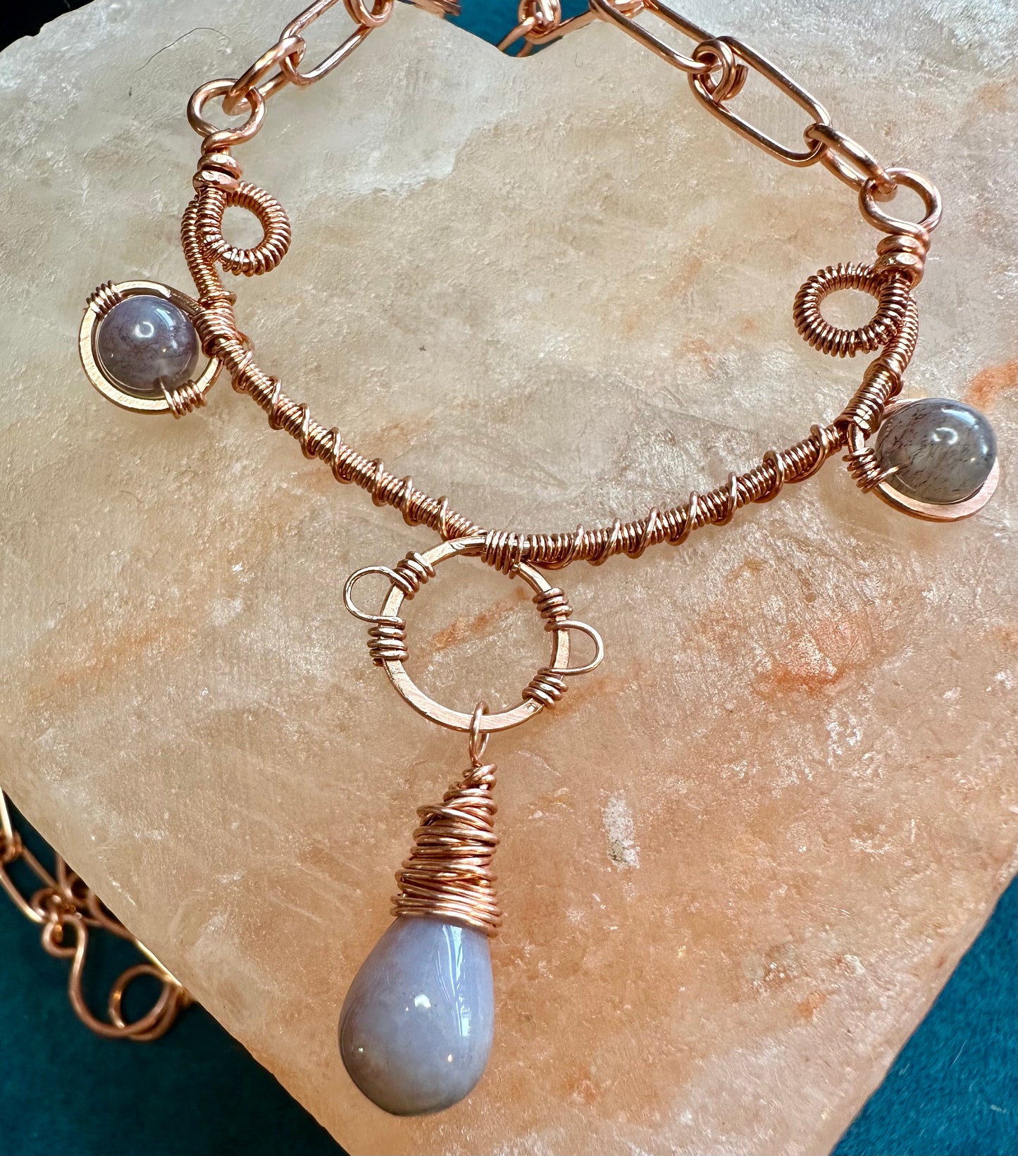 Indian Agate Drop Necklace